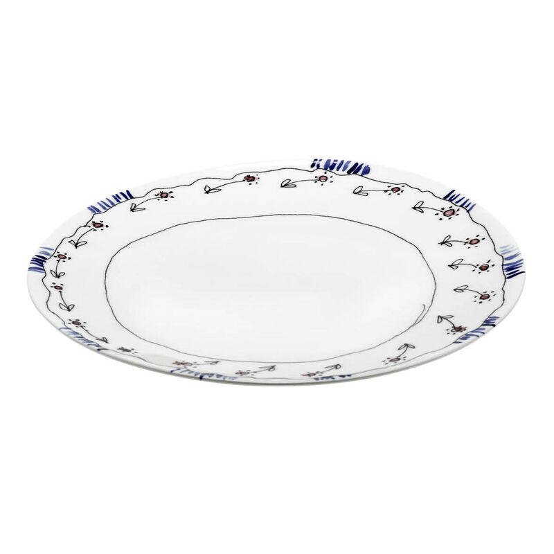 Marni Midnight Flowers Dinner Plates Set Of 2 - Anemone Milk image number 0